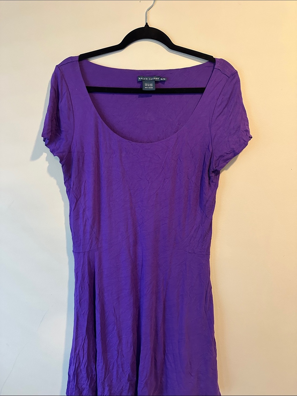 Ralph Lauren Purple Scoop Neck Tunic Top